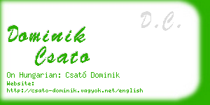 dominik csato business card