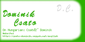 dominik csato business card